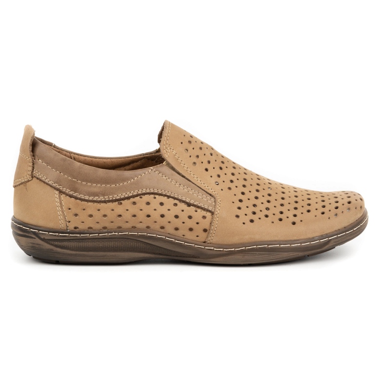 Olivier Mocassini da uomo traforati per l'estate 662 beige