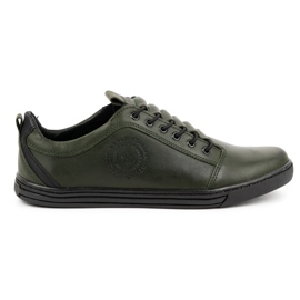 Polbut Scarpe casual da uomo in pelle 2121/2 kaki verde