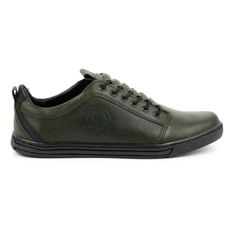 Polbut Scarpe casual da uomo in pelle 2121/2 kaki verde