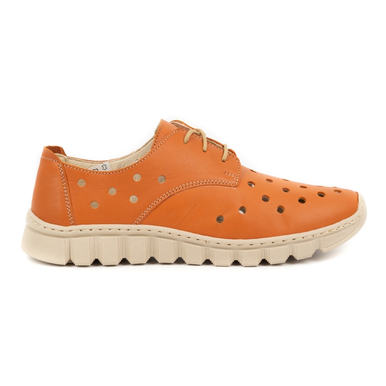 WASAK Scarpe da donna sneakers in pelle 0692W arancio arancia