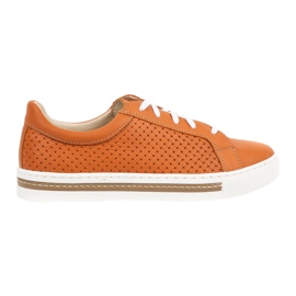 WASAK Scarpe da donna sneakers in pelle 0675W arancio arancia