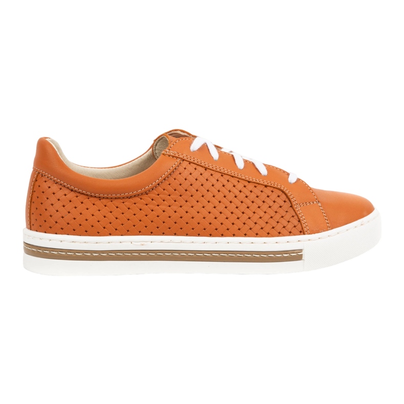 WASAK Scarpe da donna sneakers in pelle 0675W arancio arancia
