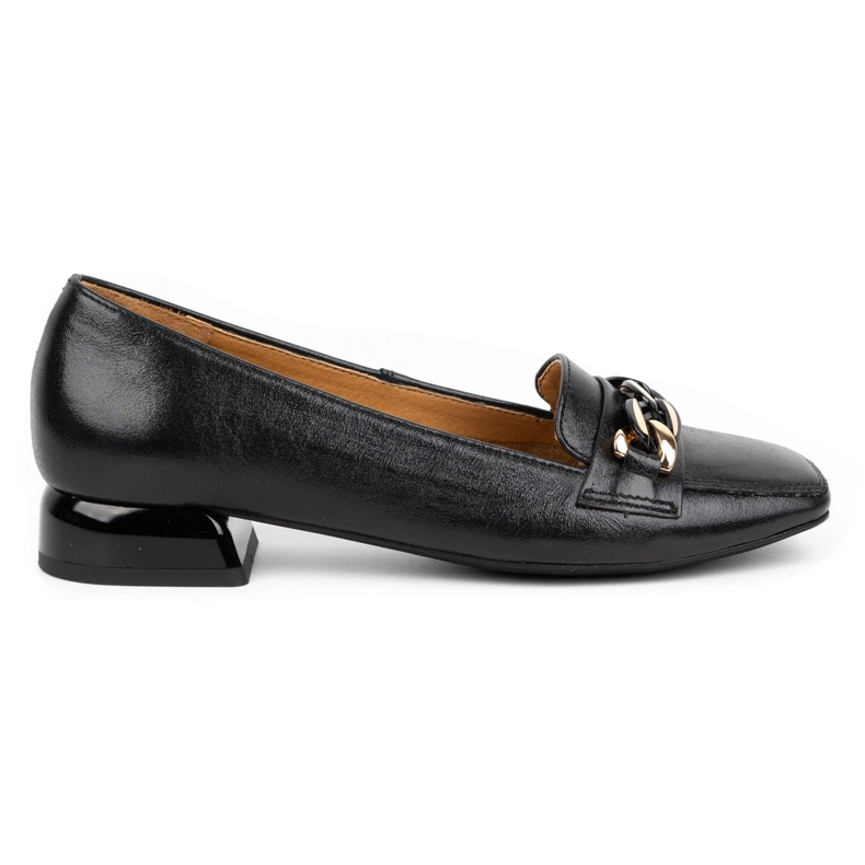 Exquisite Decolleté donna tacco alto in pelle 1451EX nero