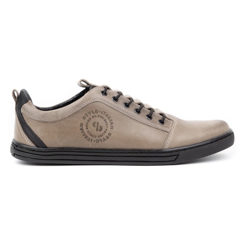 Polbut Scarpe casual da uomo in pelle 2121/2 grigio