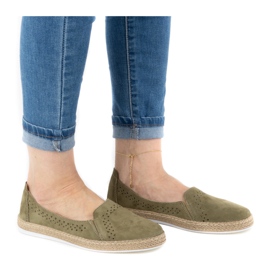 WASAK Scarpe donna espadrillas in pelle 0646W verde