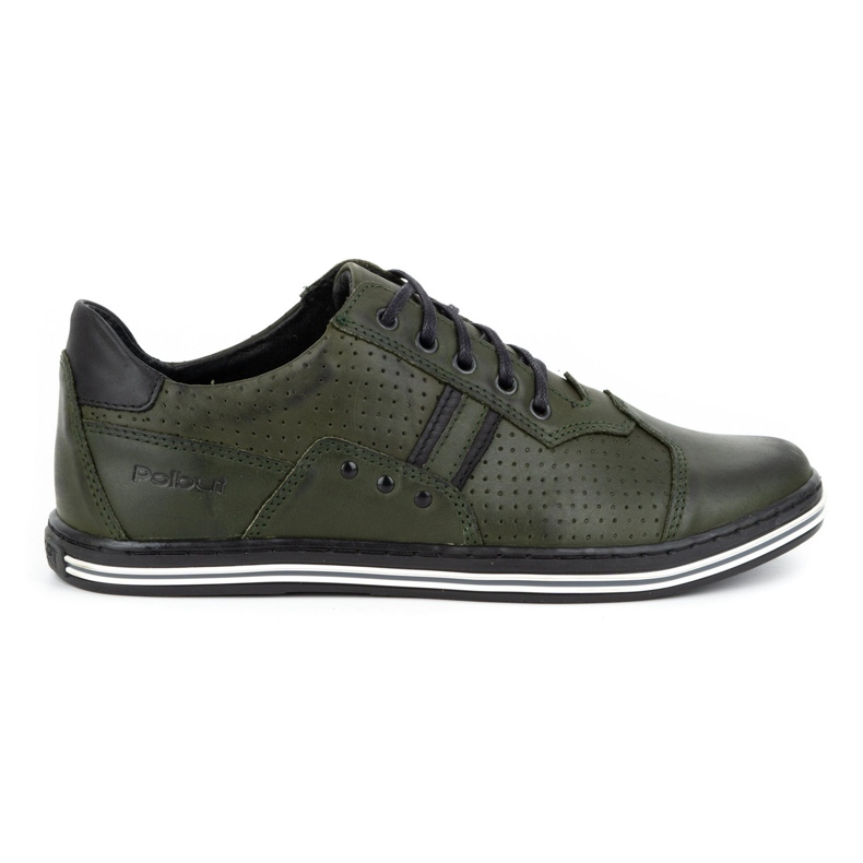Polbut Scarpe casual da uomo in pelle 1801p verde