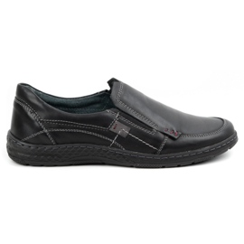 Olivier Mocassini in pelle da uomo 943MA neri nero
