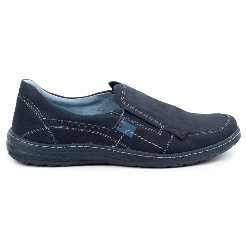Olivier Mocassini in pelle da uomo 943MA blu navy