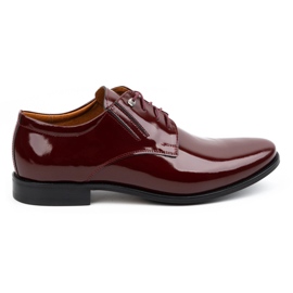 Olivier Scarpe formali da uomo in pelle con vernice 480 cherry rosso