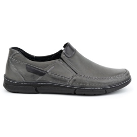 Olivier Slip-on da uomo in pelle 62K grigio