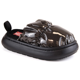 Pantofole isolanti verniciate nero metallizzato Big Star MM274130