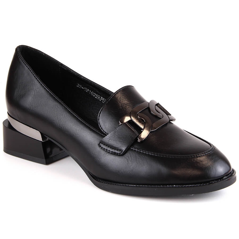 Scarpe basse con catena nere Vinceza 58162 nero