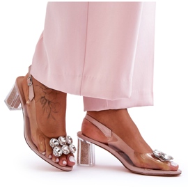 Sandali Trasparenti Con Tacchi Rosa S.Barski MR1037-43