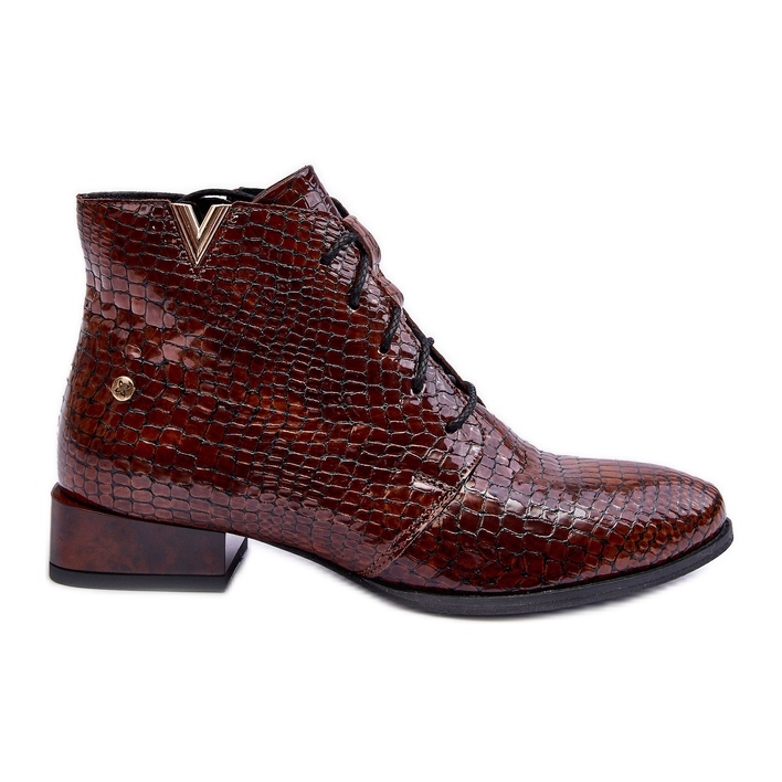 Stivali da donna in pelle Maciejka 5743C-02 Marrone