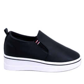 Jenkins Sneaker slip-on con zeppa nera nero