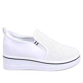 Jenkins Sneaker slip-on con zeppa bianca bianco