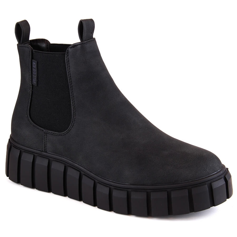 Stivaletti Chelsea da donna sulla piattaforma nera Big Star MM274324 nero