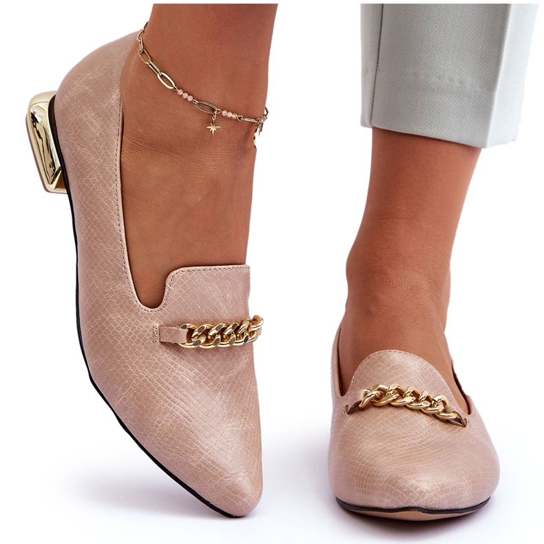 PD1 Ballerine Con Catena Beige Lanez