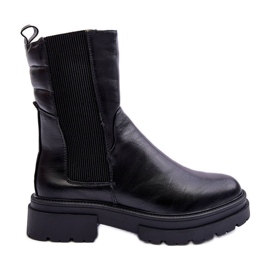 Stivali Alti Caldi Stivali Jodhpur Slip-on Nero Milca