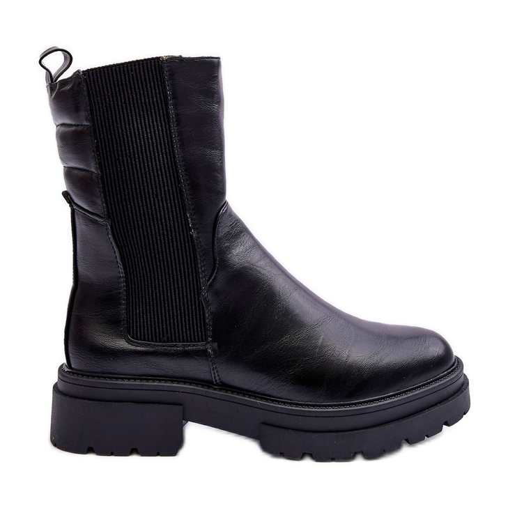 Stivali Alti Caldi Stivali Jodhpur Slip-on Nero Milca