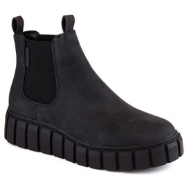 Stivali slip-on con plateau Big Star W INT1923 neri nero