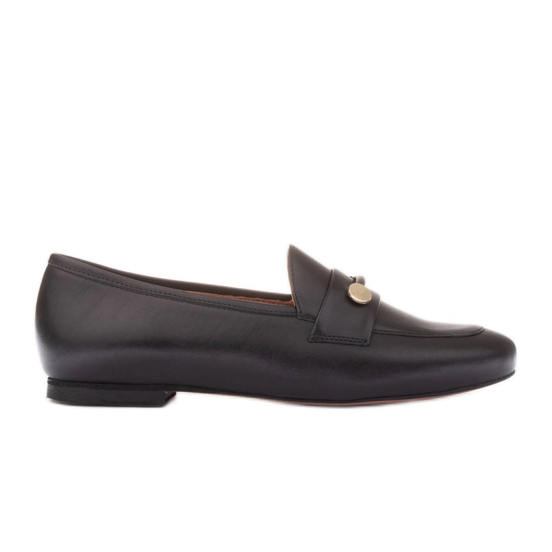 Marco Shoes Mocassini decorati in oro nero