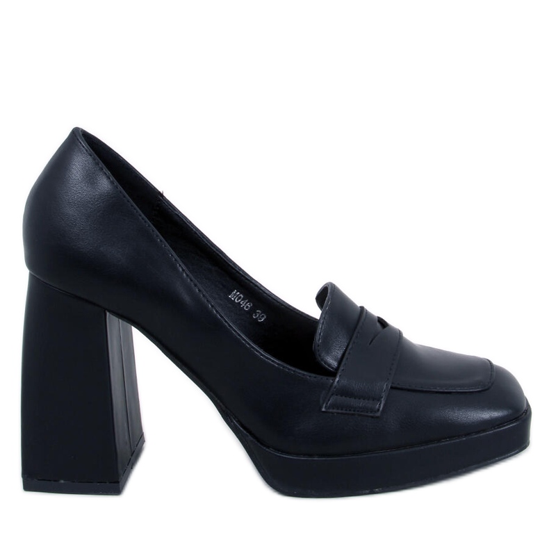 Mocassini con tacco alto di Entee Black nero