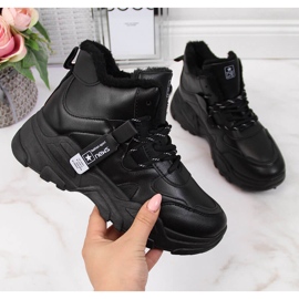 News Sneakers isolanti da donna con suola spessa, nere NOVITÀ nero