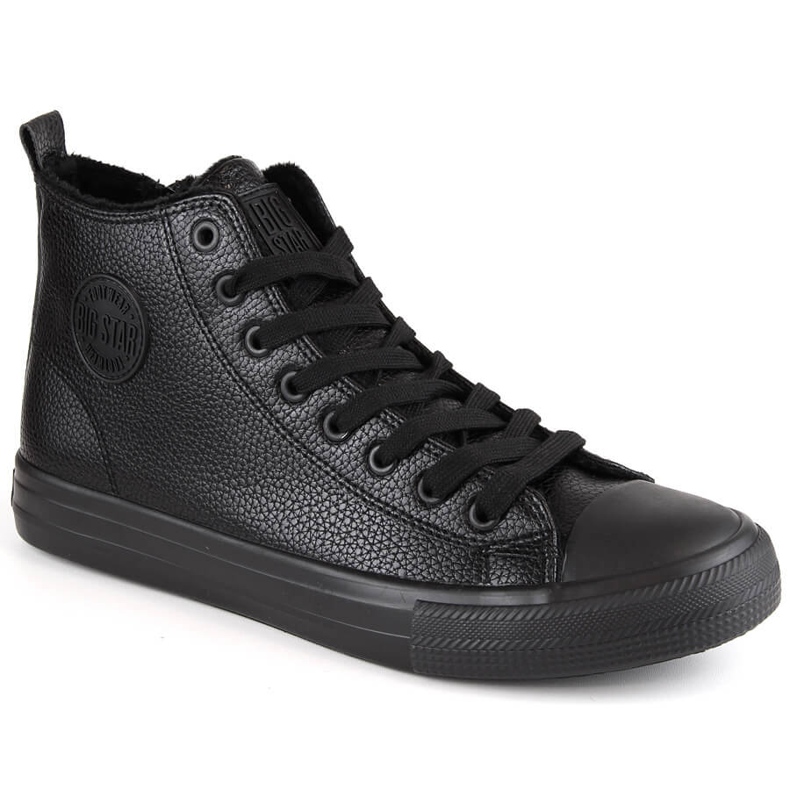 Sneakers alte da uomo isolate nere Big Star MM174012 nero