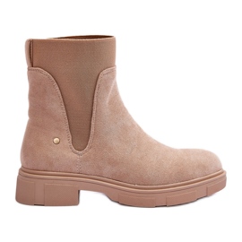 Stivali Jodhpur in pelle scamosciata da donna Beige Tannaz