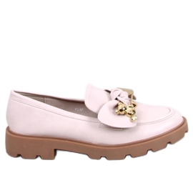 Mocassini con orsetto dorato Honey Beige