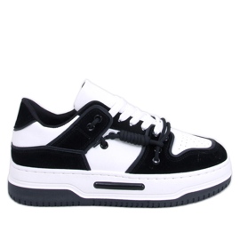Clavell Sneakers nere con suola alta bianco