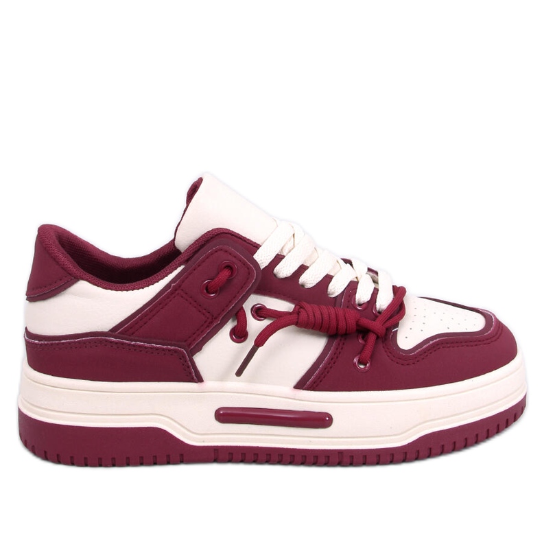 Sneakers Clavell Wine con suola alta beige