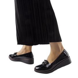 Ballerine in vernice nera con decorazione Mellori nero