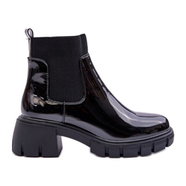 Stivaletti Chelsea Donna Laccato Nero Cirie