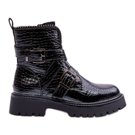 Stivali Serpenti Da Donna Con Strisce Neri Leora nero