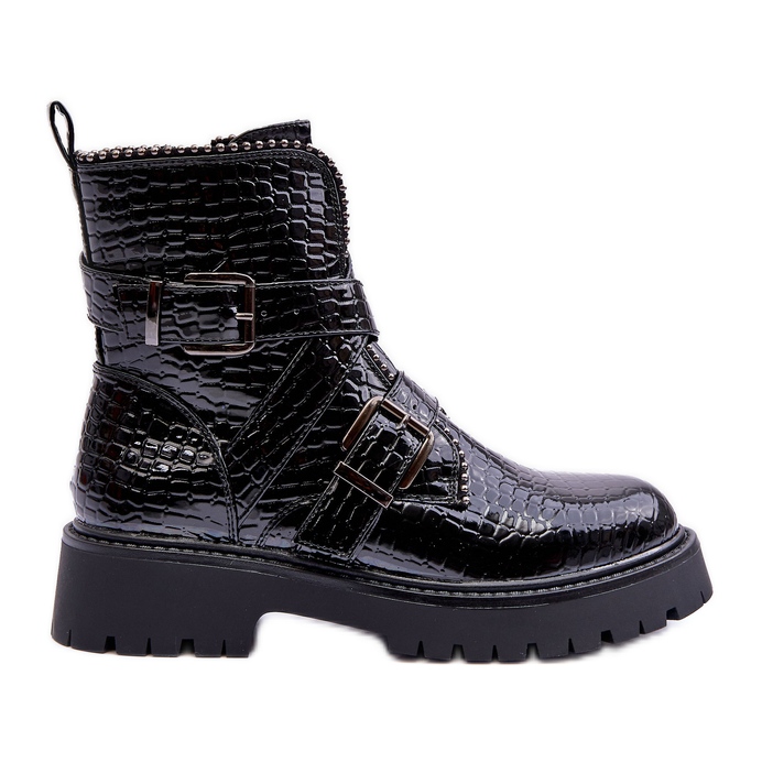 Stivali Serpenti Da Donna Con Strisce Neri Leora nero