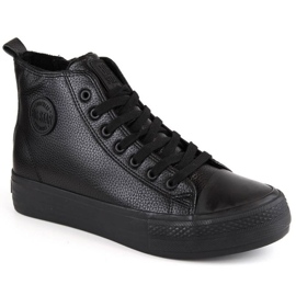 Sneakers alte sulla piattaforma isolate Big Star M INT1914 nere nero