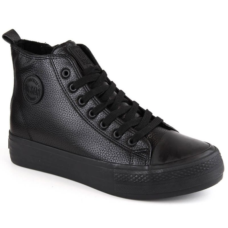 Sneakers alte sulla piattaforma isolate Big Star M INT1914 nere nero