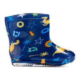 Stivali da pioggia dinosauro Shelovet blu navy per ragazzi