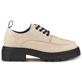 La.Fi Scarpe stringate laccate beige