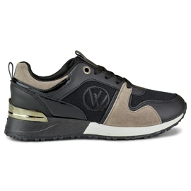 Sneakers alla moda in jersey nero