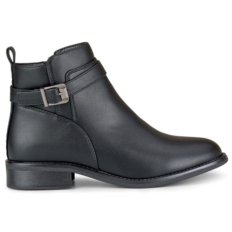 Stivali da donna eleganti neri con suola piatta nero