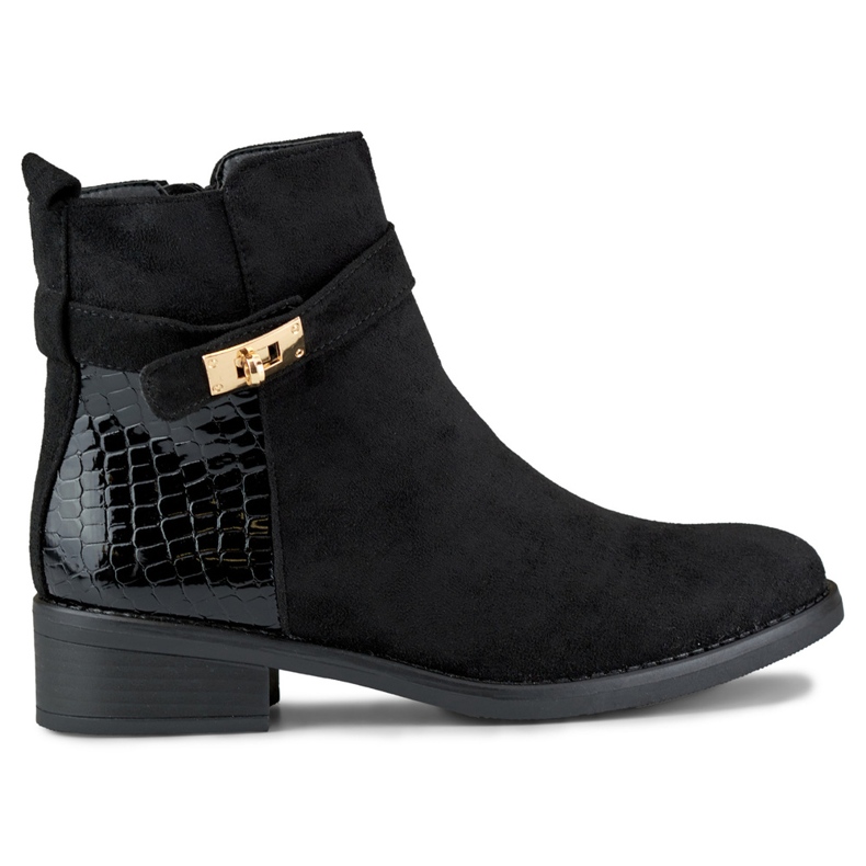 Eleganti stivali da donna con suola piatta nero