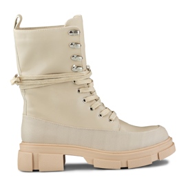 Stivali alti da donna Garlin beige