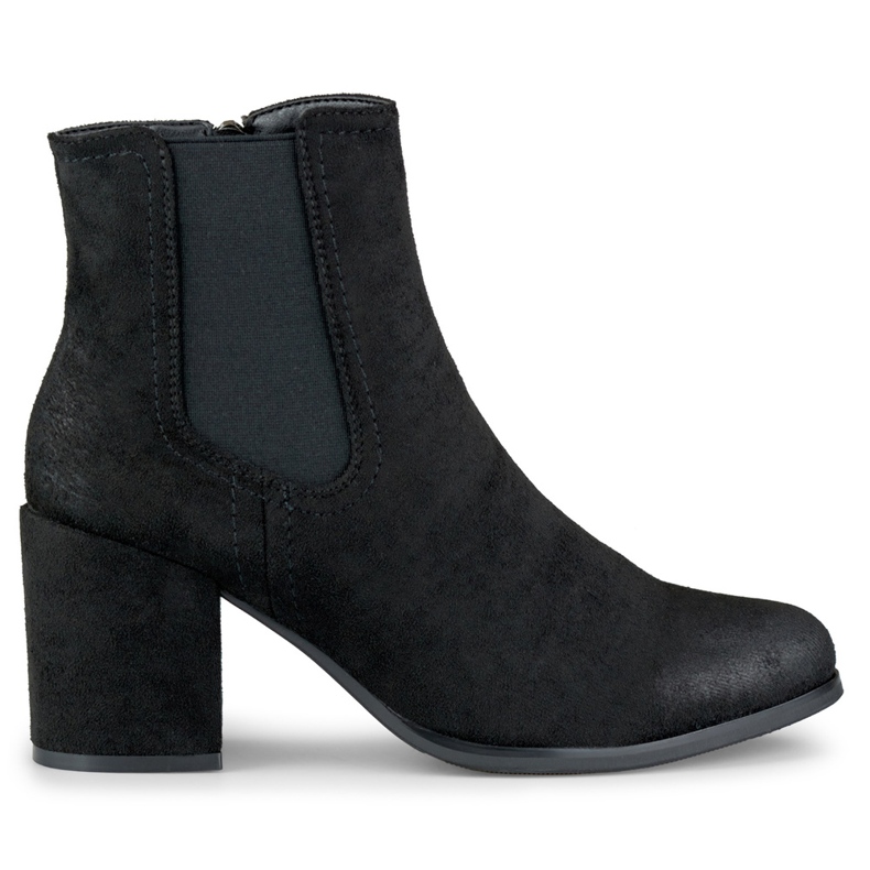 Classici stivali in camoscio nero di Blaise