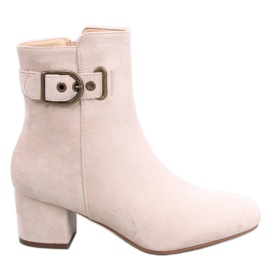 Stivali Lanne Beige con tacco basso