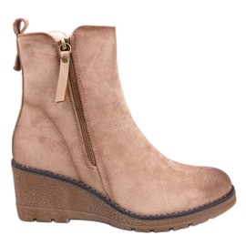 Stivali con zeppa Meyer Beige