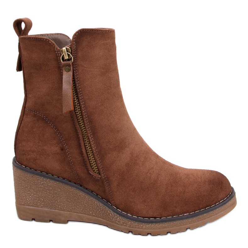Stivali con zeppa Meyer Khaki marrone
