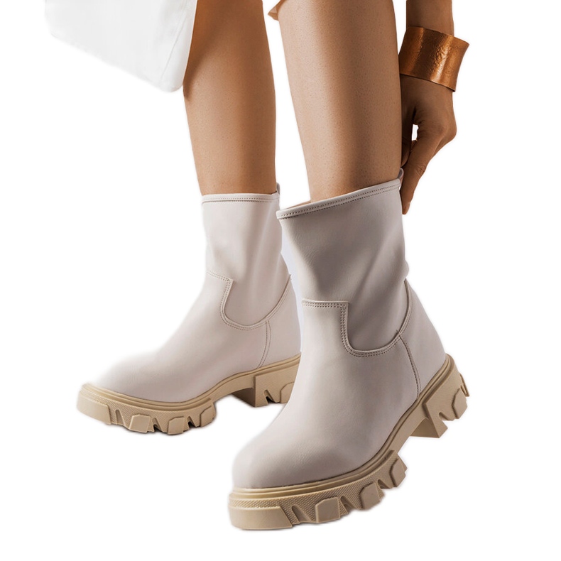 Inna Stivaletti slip-on da lavoro beige di Wuori